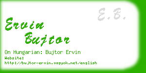 ervin bujtor business card